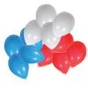 100 Ballons Bleus, Blancs, Rouges 12'' 30 Cm -Perruque Soldes 100 ballons bleus blancs rouges 12 30 cm