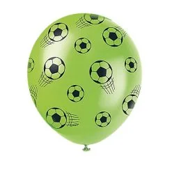 5 Ballons Latex 30 Cm FOOTBALL Blancs Et Verts -Perruque Soldes 12 ballons latex 30 cm football 6 blancs 6 verts 2