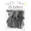 20 Ballons Latex ARGENT 25 Cm -Perruque Soldes 20 ballons latex argent 25 cm