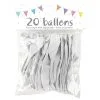 20 Ballons Latex BLANC 25 Cm -Perruque Soldes 20 ballons latex blanc 25 cm