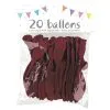 20 Ballons Latex BORDEAUX 25 Cm -Perruque Soldes 20 ballons latex bordeaux 25 cm