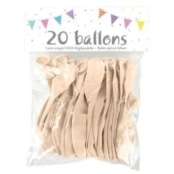 20 Ballons Latex IVOIRE 25 Cm