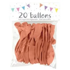 20 Ballons Latex PÊCHE 25 Cm