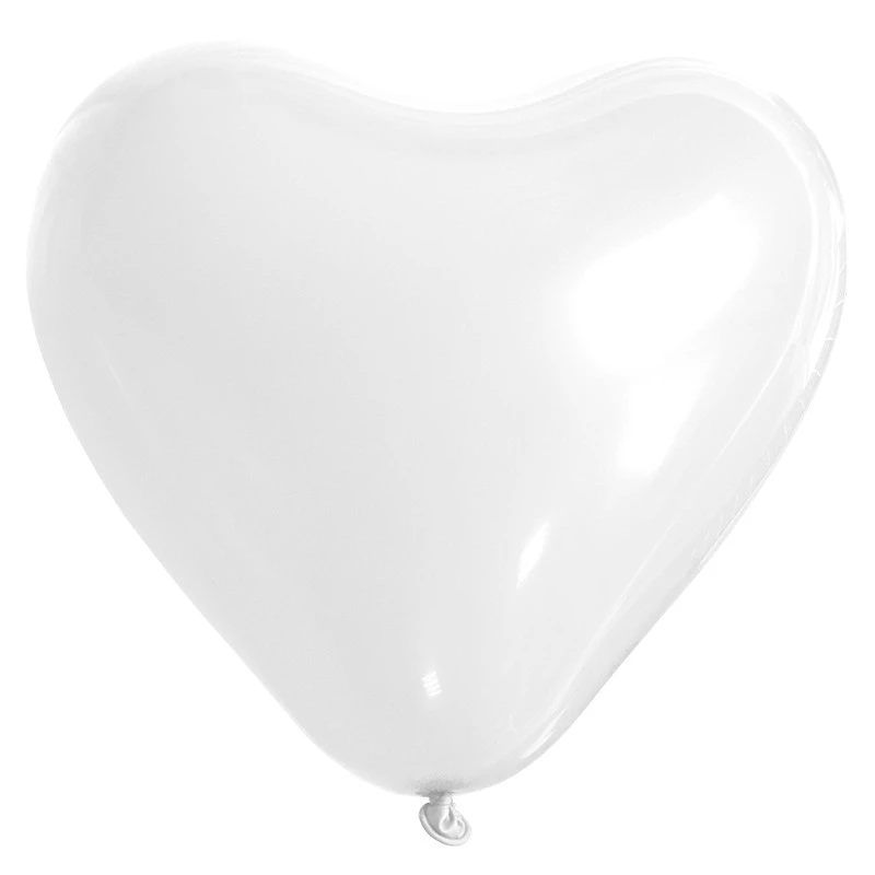 25 Ballons Coeur Blanc 26 Cm 5 25 Ballons Coeur Blanc 26 Cm – Image 3