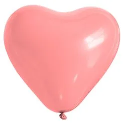 25 Ballons Coeur Rose 26 Cm -Perruque Soldes 25 ballons coeur rose 26 cm 2
