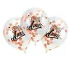 3 Ballons 30 Cm Transparents Bonne Année Confettis Papier De Soie ROSEGOLD -Perruque Soldes 3 ballons bonne annee confettis rose gold