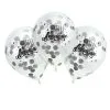 3 Ballons JOYEUX ANNIVERSAIRE Confettis Papier Argent