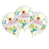 3 Ballons Transparents Confettis MULTI Bonne Fête Maman -Perruque Soldes 3 ballons transparents confettis multi bonne fete maman