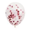 5 Ballons 40 Cm Confettis Coeurs Rouges 1 5 Ballons 40 Cm Confettis Coeurs Rouges -Perruque Soldes 5 ballons 16p transparent conf coeurs