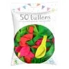 50 Ballons Fluo 26 Cm - Couleurs Assorties 2 50 Ballons Fluo 26 Cm - Couleurs Assorties -Perruque Soldes 50 ballons fluo 26 cm couleurs assorties