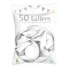 50 Ballons Latex Blanc 30 Cm -Perruque Soldes 50 ballons latex blanc 30 cm