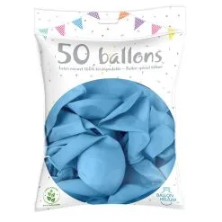 50 Ballons Latex Bleu Ciel 30 Cm