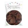 50 Ballons Latex Chocolat 30 Cm