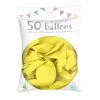 50 Ballons Latex Jaune 30 Cm -Perruque Soldes 50 ballons latex jaune 30 cm