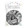 50 Ballons Latex Métal Nacré Argent 30 Cm -Perruque Soldes 50 ballons latex metal nacre argent 30 cm