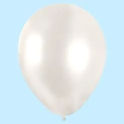 50 Ballons Latex Métal Nacré Blanc 30 Cm -Perruque Soldes 50 ballons latex metal nacre blanc 30 cm 1