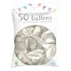 50 Ballons Latex Métal Nacré Blanc 30 Cm 1 50 Ballons Latex Métal Nacré Blanc 30 Cm -Perruque Soldes 50 ballons latex metal nacre blanc 30 cm