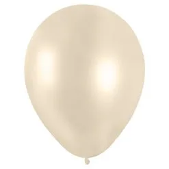 50 Ballons Latex Métal Nacré Ivoire 30 Cm -Perruque Soldes 50 ballons latex metal nacre ivoire 30 cm 1
