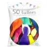 50 Ballons Latex Multicolores 23 Cm -Perruque Soldes 50 ballons latex multicolores 23 cm