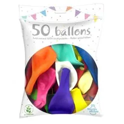 50 Ballons Latex Multicolores 26 Cm