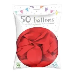 50 Ballons Latex Rouge 30 Cm