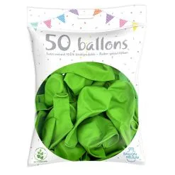 50 Ballons Latex Vert Pomme 30 Cm