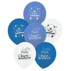 6 Ballons Anniversaire Gâteau/ourson Garçon -Perruque Soldes 6 ballons anniversaire gateau ourson garcon 2