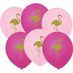 6 Ballons Imprimés Flamant Rose 7 6 Ballons Imprimés Flamant Rose -Perruque Soldes 6 ballons imprimes flamand rose 2