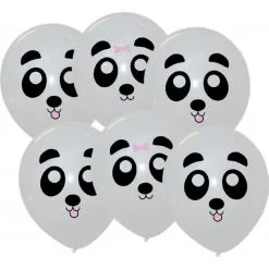 6 Ballons Imprimés PANDA 7 6 Ballons Imprimés PANDA -Perruque Soldes 6 ballons imprimes panda 2