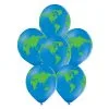 6 Ballons Latex PLANETE TERRE 30 Cm -Perruque Soldes 6 ballons latex planete terre 30 cm