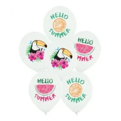 6 Ballons Latex SUMMER 30 Cm -Perruque Soldes 6 ballons latex summer 30 cm 2