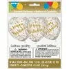 6 Ballons Transparents Happy Birthday 30cm Avec Confettis Multicolore -Perruque Soldes 6 ballons transparents happy birthday 31cm avec confettis multicolore