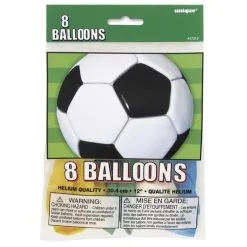 8 Ballons Ass. Latex 30 Cm FOOTBALL -Perruque Soldes 8 ballons ass latex 30 cm football 2