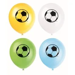 8 Ballons Ass. Latex 30 Cm FOOTBALL
