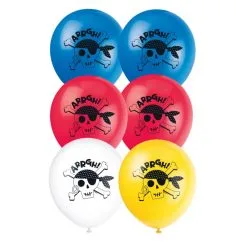 8 Ballons Latex 23 Cm AHOY PIRATE