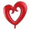 Ballon Coeur Foil Rouge 90 X 109 Cm -Perruque Soldes ballon coeur foil rouge 90 x 109 cm