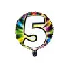 Ballon Foil 56 Cm LED CHIFFRE 5