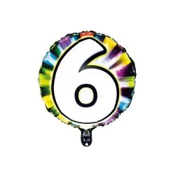 Ballon Foil 56 Cm LED CHIFFRE 6