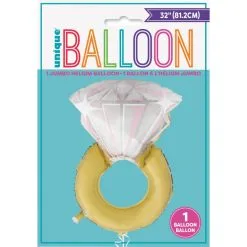 Ballon Foil 81 Cm BAGUE DIAMANT -Perruque Soldes ballon foil 81 cm bague diamant 2
