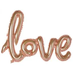 Ballon Foil LOVE ROSEGOLD 108 X 65 Cm