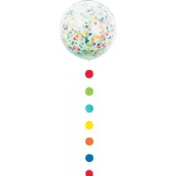Ballon Géant Transparent 60 Cm Confettis+ Tassel -Perruque Soldes ballon geant transparent 60 cm confettis tassel 2