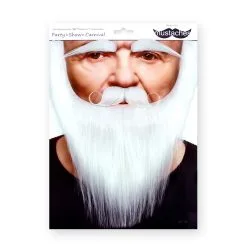Barbe De Père Noël Blanche Complète 7 Barbe De Père Noël Blanche Complète -Perruque Soldes barbe de pere noel blanche complete 2