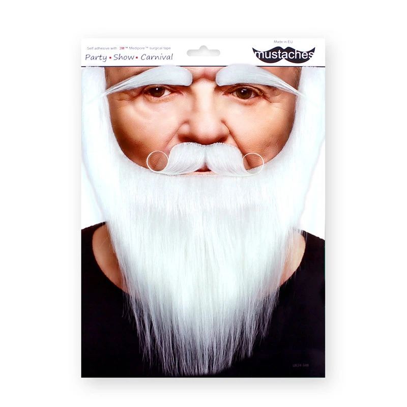 Barbe De Père Noël Blanche Complète 5 Barbe De Père Noël Blanche Complète – Image 3