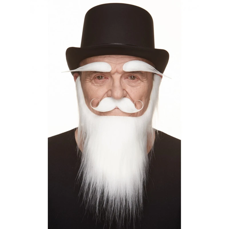 Barbe De Père Noël Blanche Complète 3 Barbe De Père Noël Blanche Complète