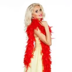 Boa Plumes 1m80 50g Rouge -Perruque Soldes boa plumes 1m80 50gr rouge 2