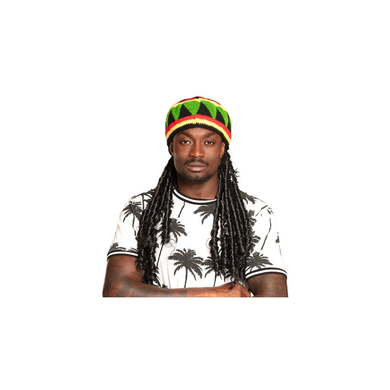 Bonnet Jamaica Avec Dreadlocks 4 Bonnet Jamaica Avec Dreadlocks – Image 2