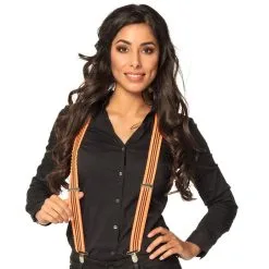 Bretelles FROUFROU Orange Fluo -Perruque Soldes bretelles froufrous orange fluo 1