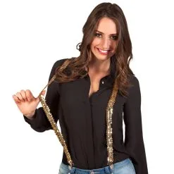 Bretelles Paillettes Or -Perruque Soldes bretelles paillettes or 1