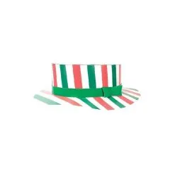 Canotier Italie Carton VERT ROUGE BLANC 6 Canotier Italie Carton VERT ROUGE BLANC -Perruque Soldes canotier italie carton vert rouge blanc 1