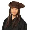 Chapeau De Pirate Dirty Joe Avec Cheveux Long -Perruque Soldes chapeau de pirate avec cheveux long